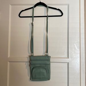 Sea foam green cross body bag